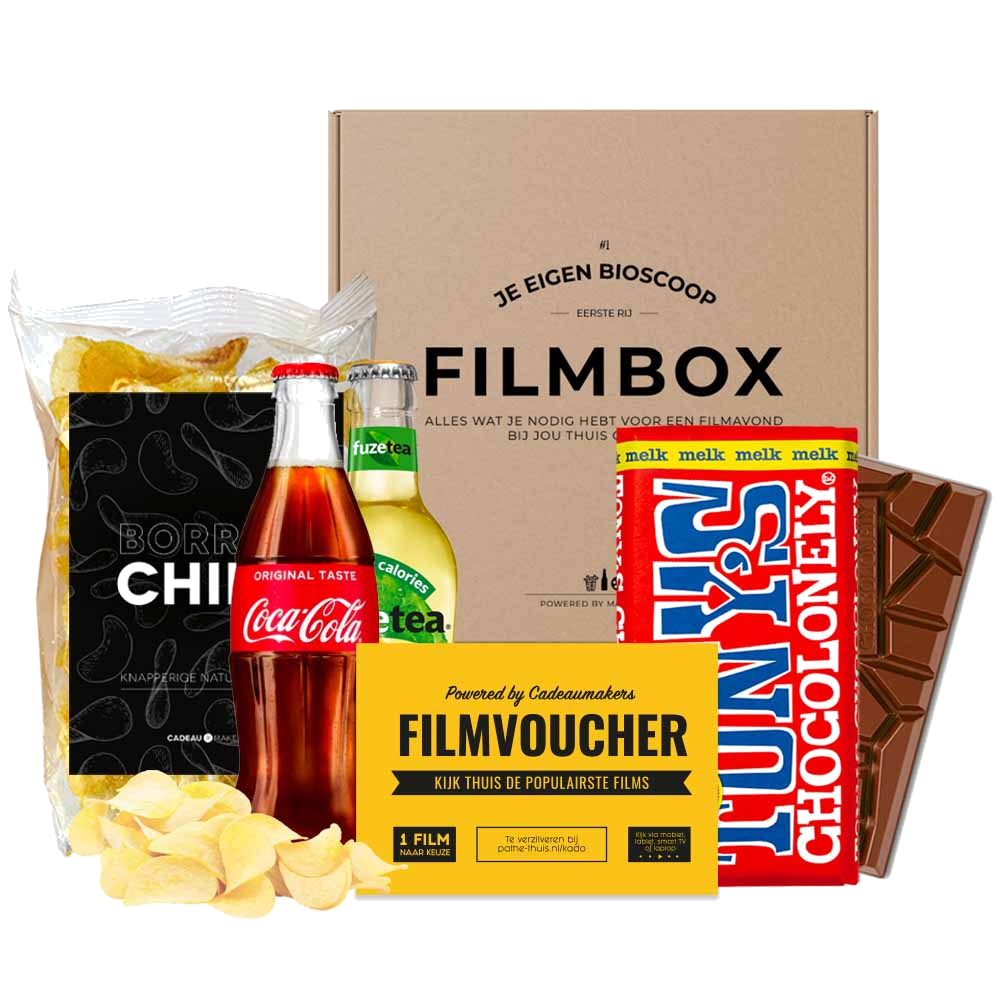 Filmpakket | Chips & chocolade - 1x Cola en 1x Fuze tea (Alcoholvrij)