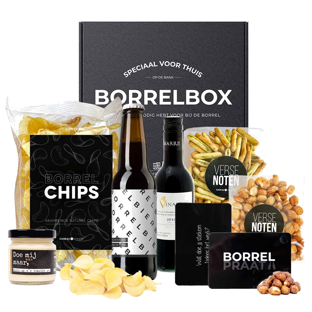 Borrelpakket - 1x Bier en 1x Rode wijn