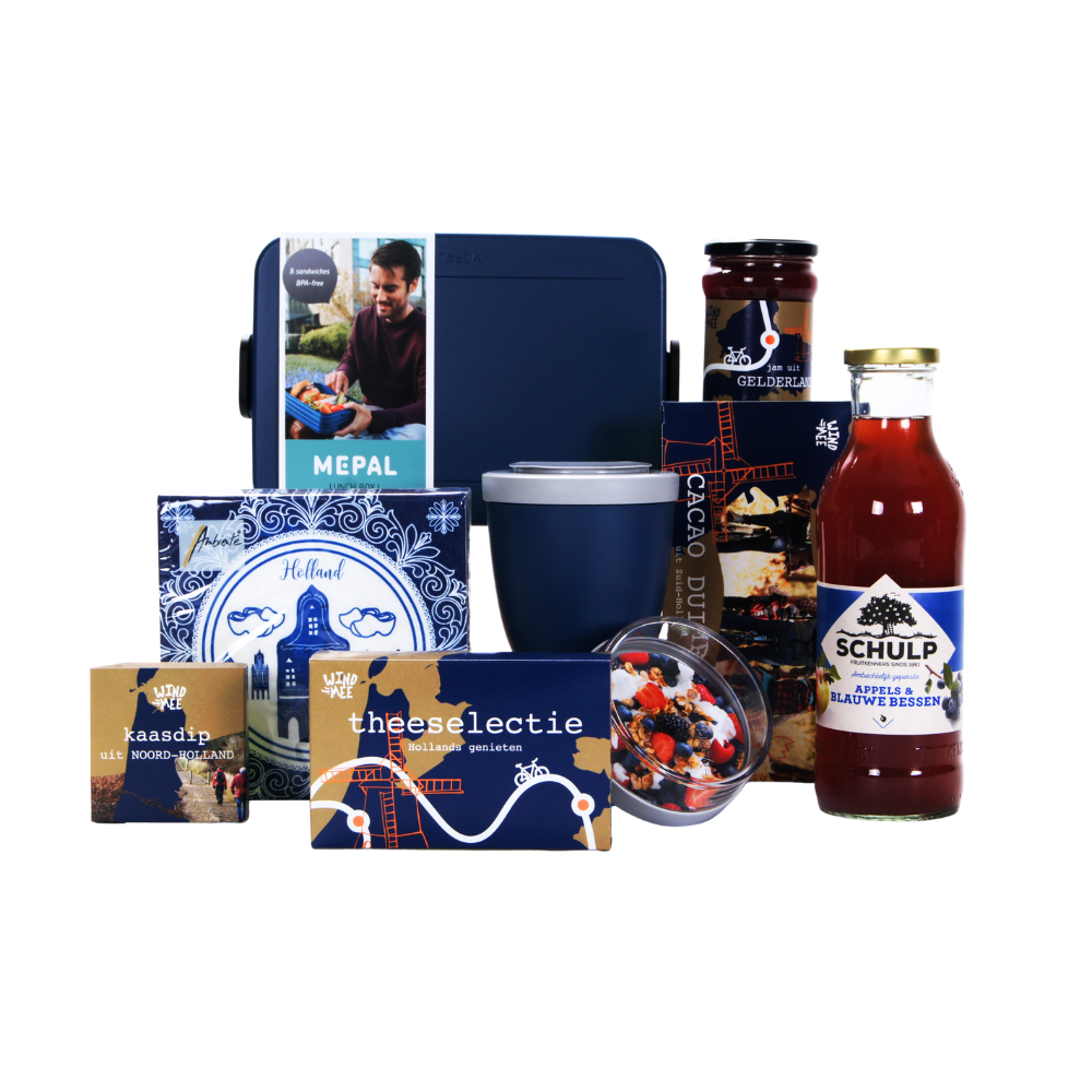 Schulp appels & blauwe bessen & nordic blue lunchset