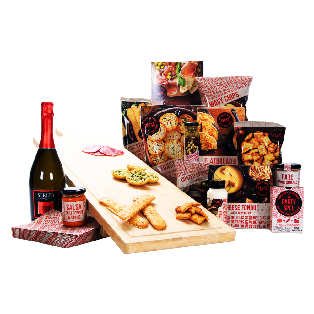 Prosecco spumante & bamboe serveerplank