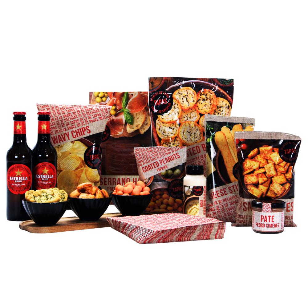 Estrella cerveza & serveerset tapasgenot