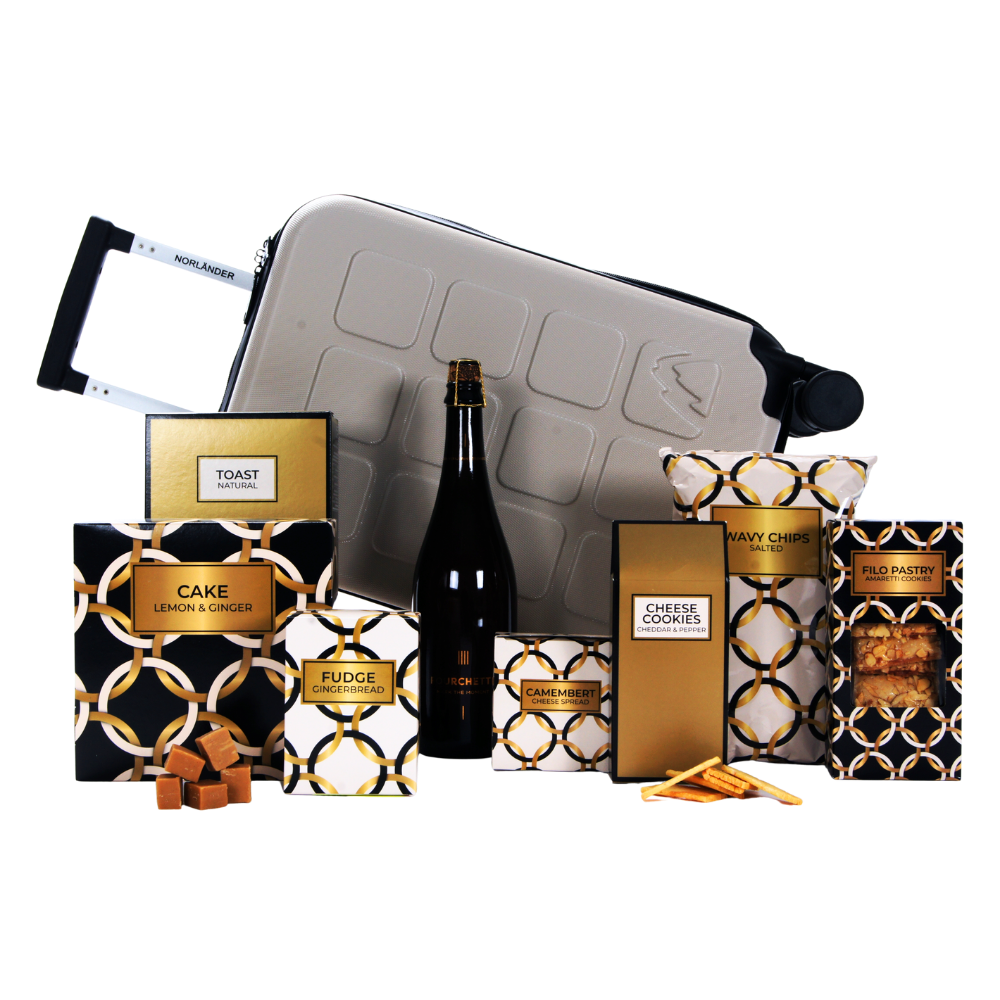 Fourchette & opvouwbare trolley met luxe delicatessen