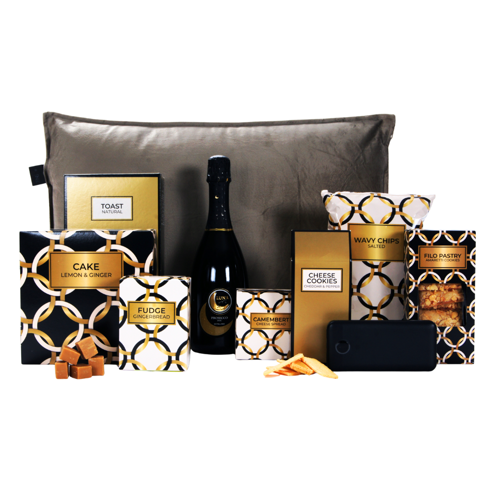 Luna d’Or prosecco & warmtekussen met luxe delicatessen