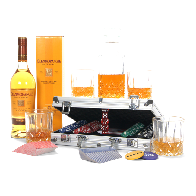 Pokeravond Set & Whisky