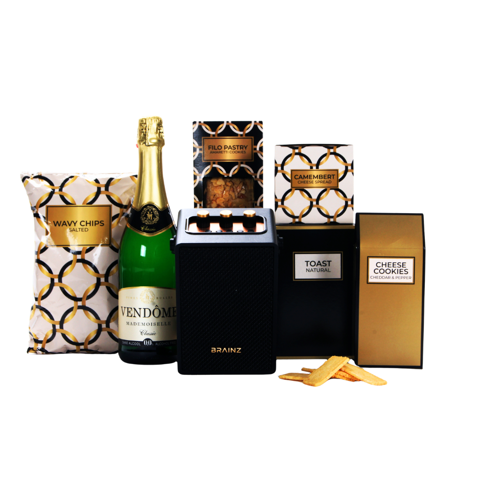 Vendôme wit alcoholvrij mousserend & luxe met retro speaker