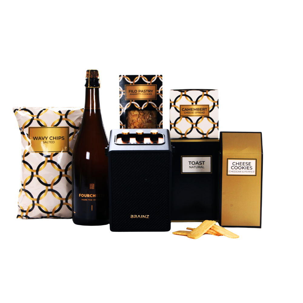 Fourchette & luxe hartige lekkernijen met retro speaker