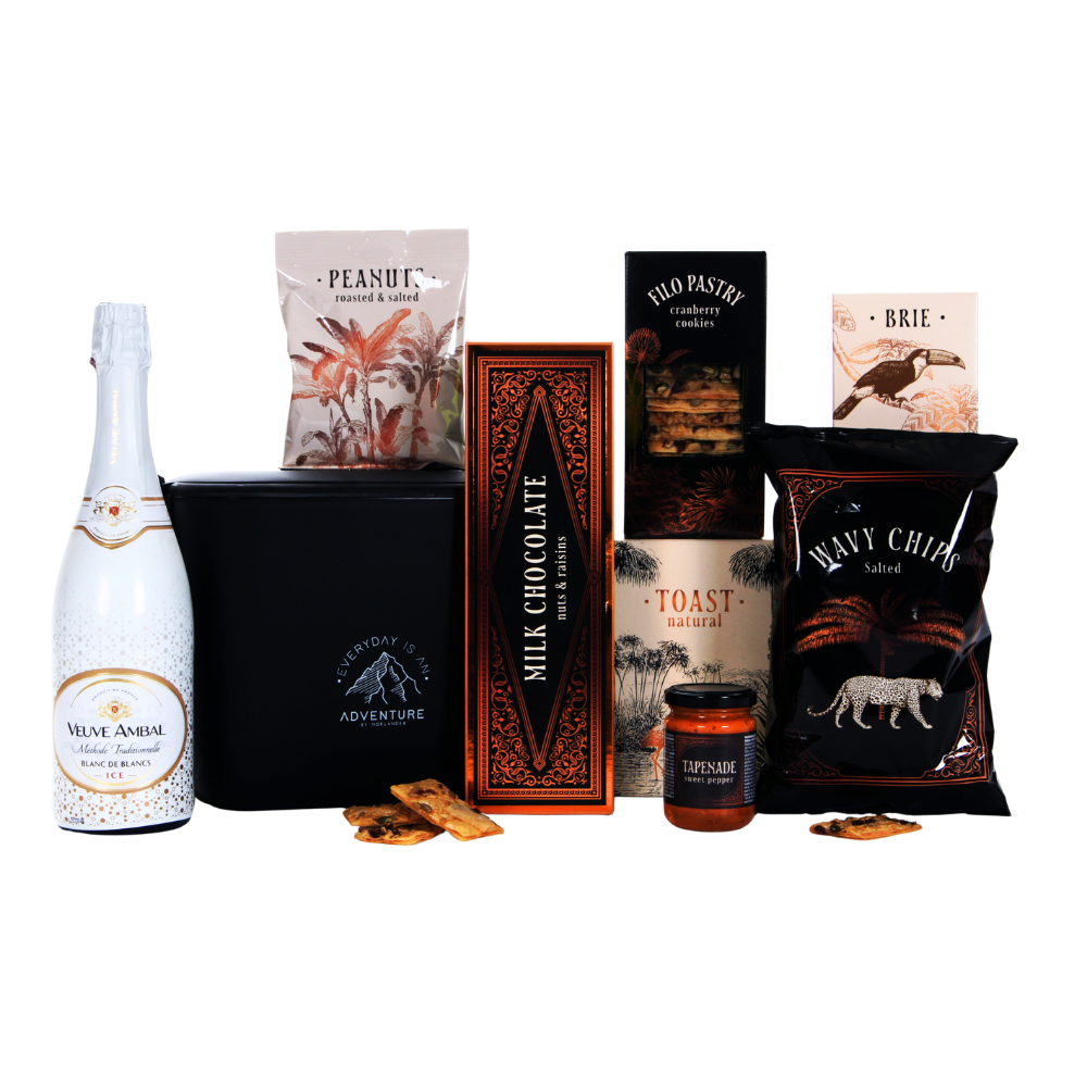 Veuve Ambal “Ice” & Nature’s Paradise Lekkernijen Kerstpakket met Koelbox