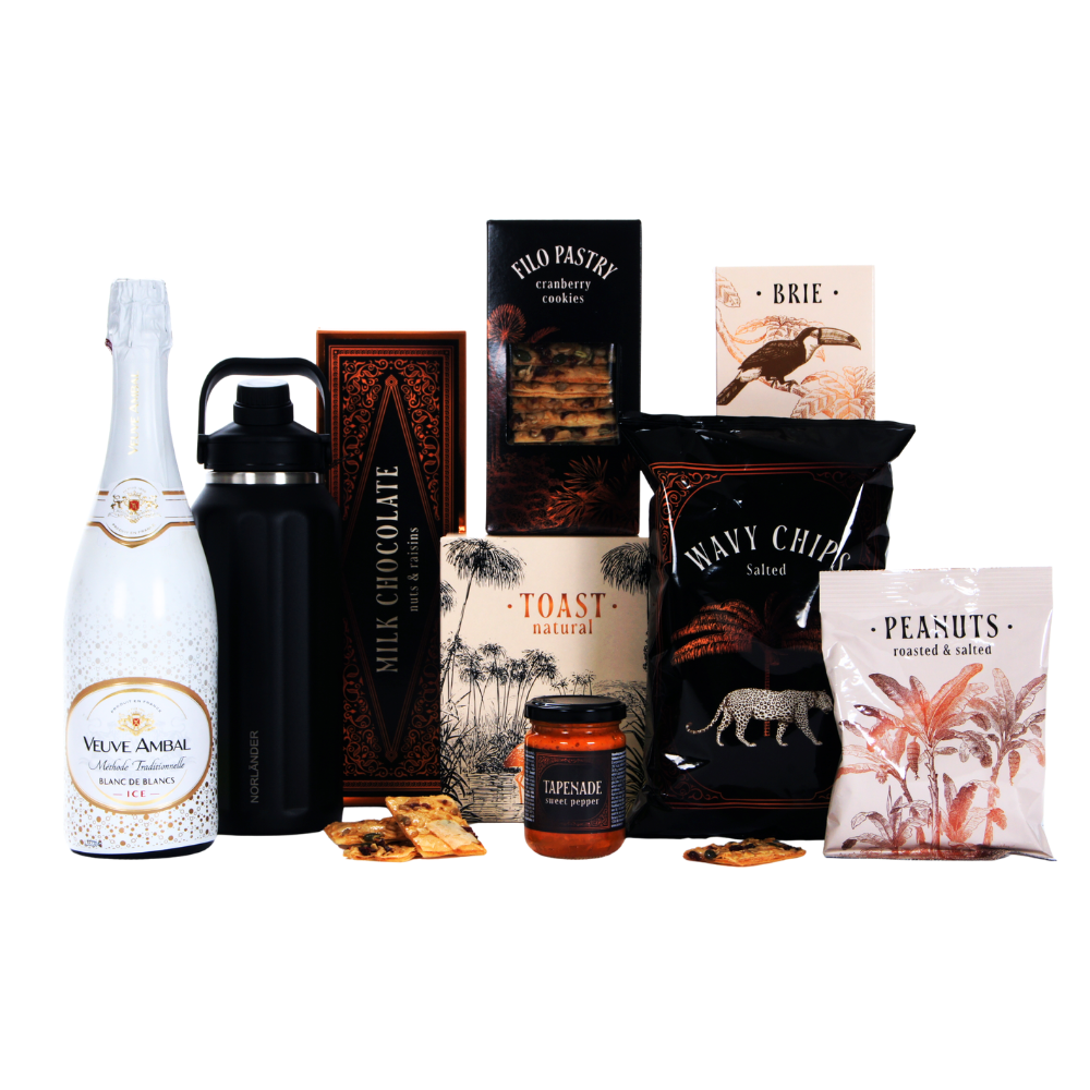 Veuve Ambal "Ice" & Luxe Delicatessen Kerstpakket met Thermofles