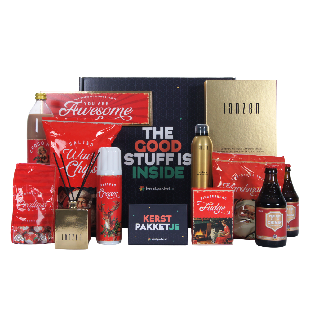 Chimay Rood & Vintage Christmas Delights Kerstpakket met Giftset Euphoria