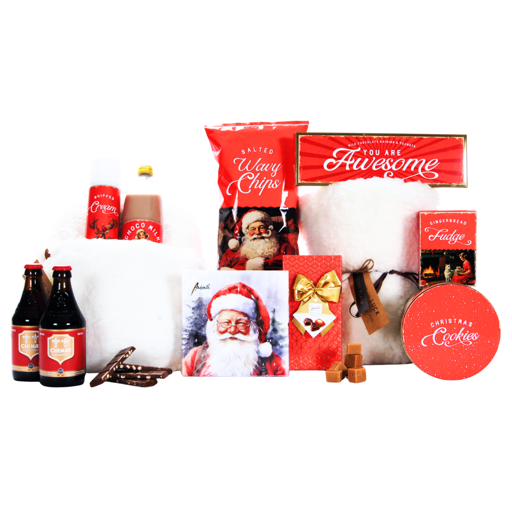 Chimay Rood & Teddy Voetenwarmer kerstpakket