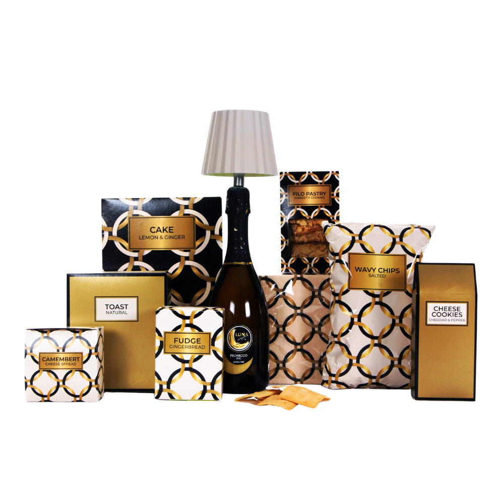 Stella d’Or Prosecco & Luxe Delicatessen met LED Fleslamp