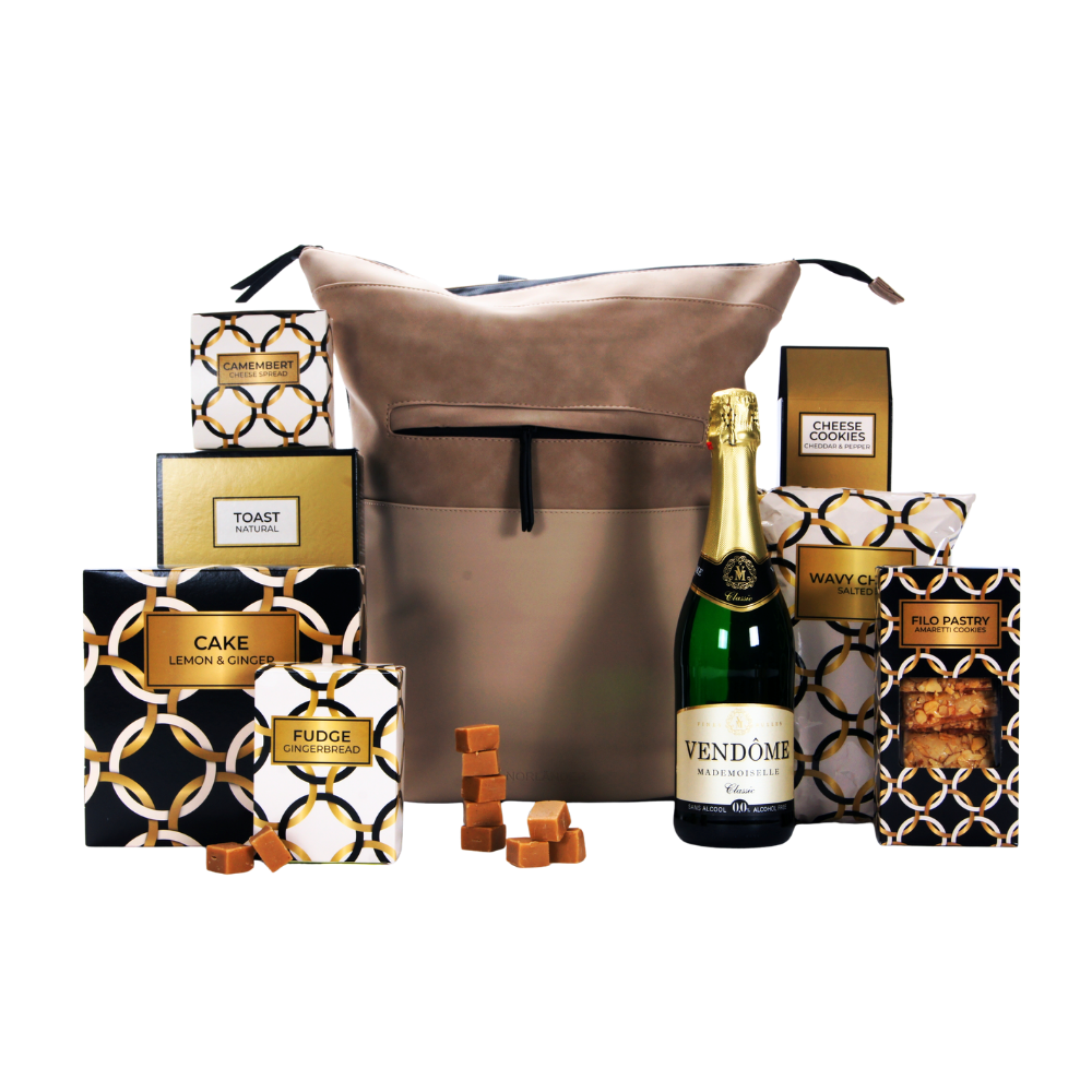 Vendôme alcoholvrij & Norländer rugtas met luxe lekkernijen