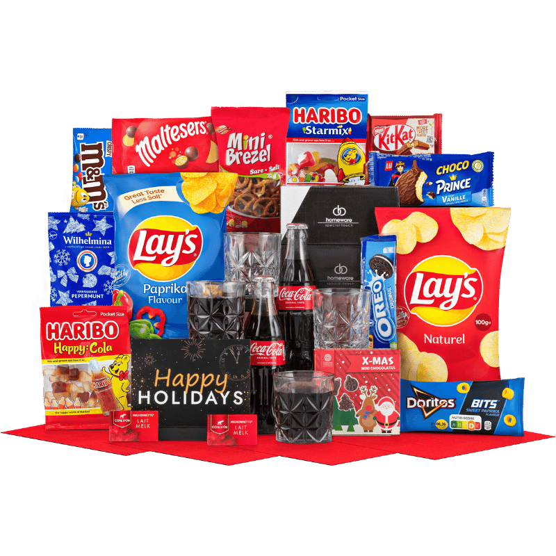 Tumblerglazen & Snoep Kerstpakket voor de Feestdagen