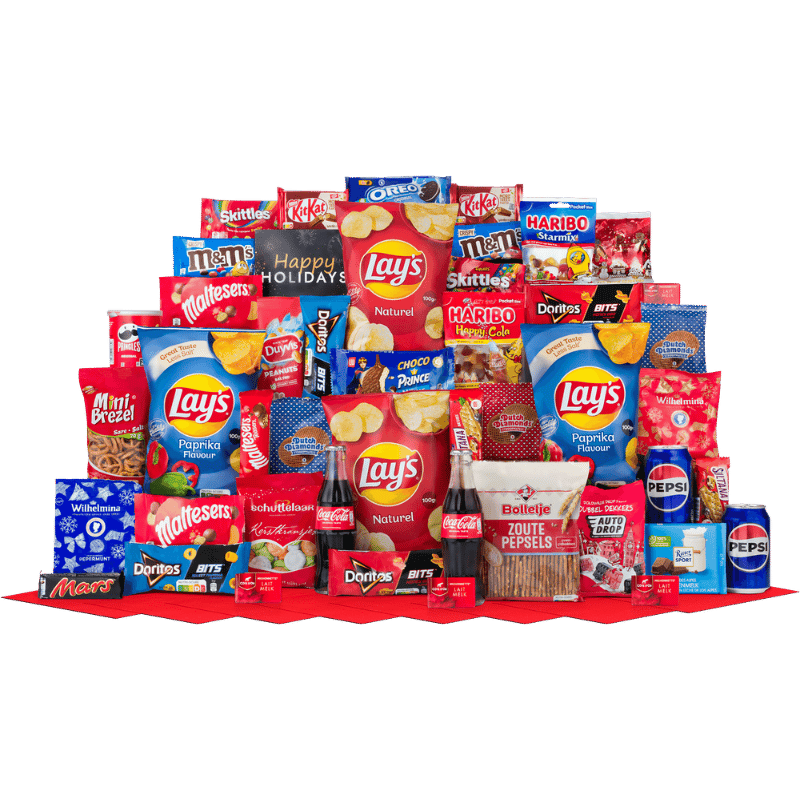 Reuze Snoep- en Chipsbox XL Kerstpakket Compleet