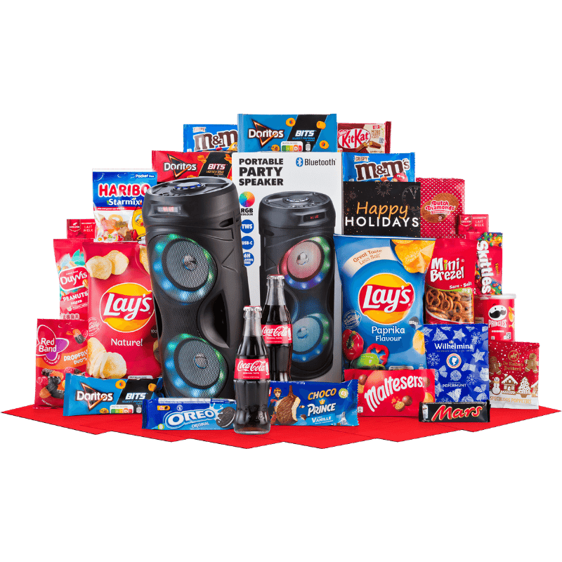 Party Speaker & Snoep Kerstpakket XL Compleet