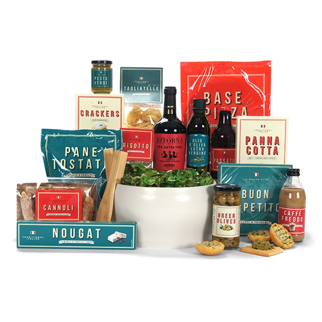 Italiaans Kerstpakket Buonissimo met Rode Wijn