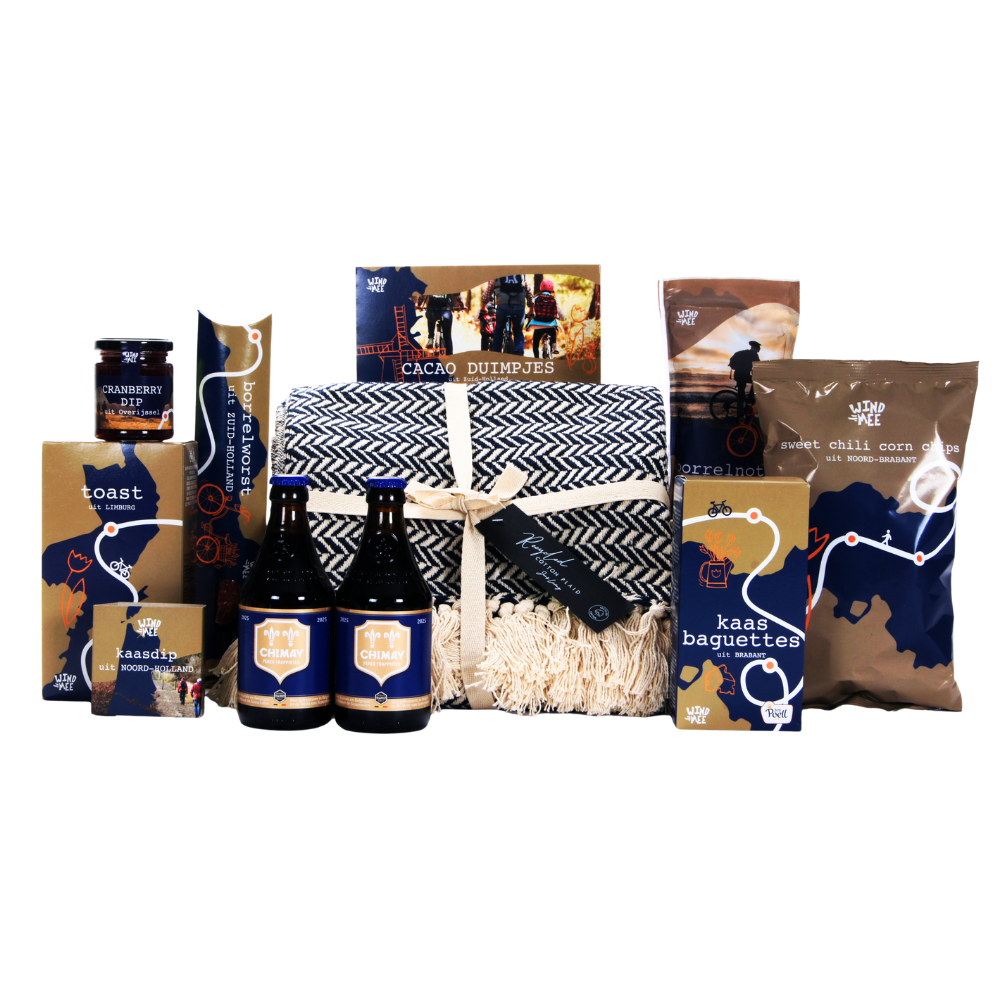 Chimay blauw & blauw plaid borrelpakket