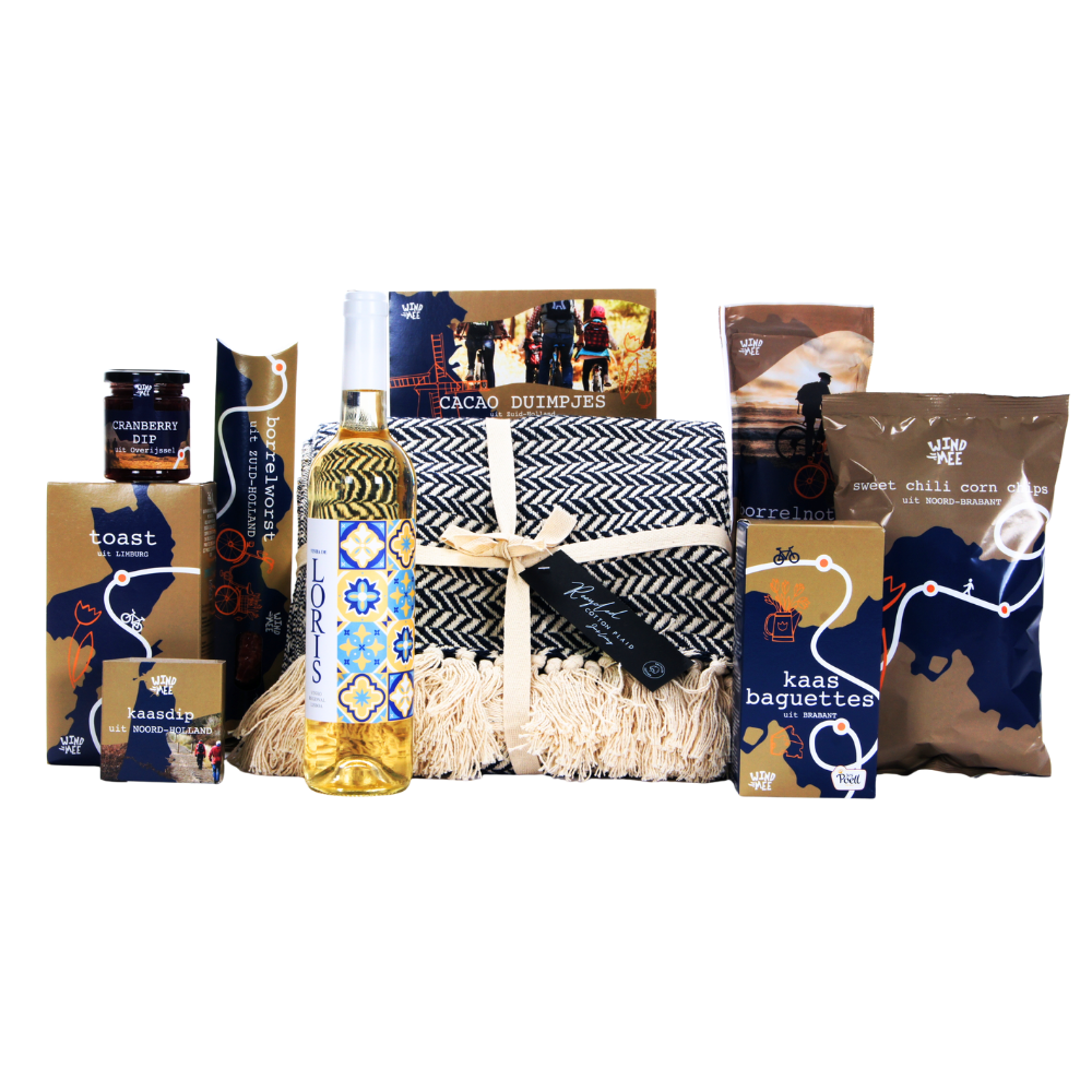 Vinha de loris vinho & blauw plaid borrelpakket