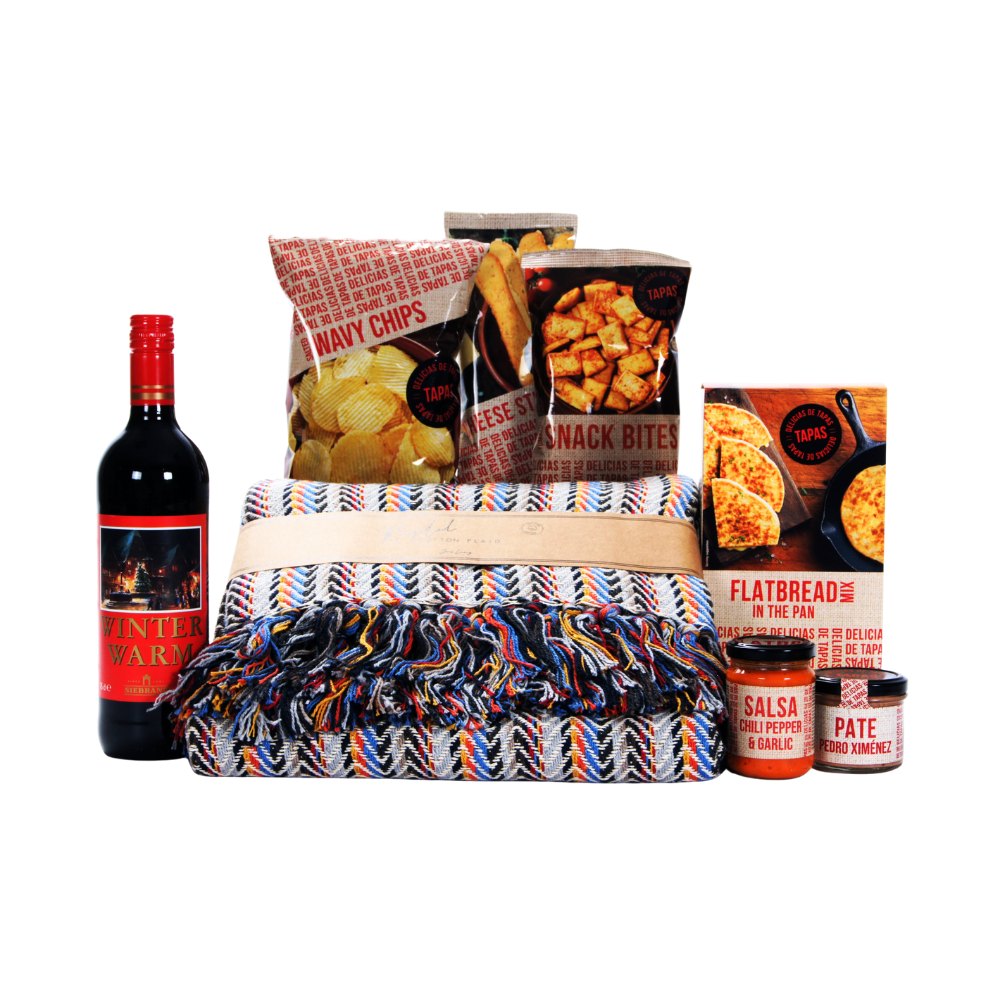 Winterwarm glühwein & tapasplaid kerstpakket