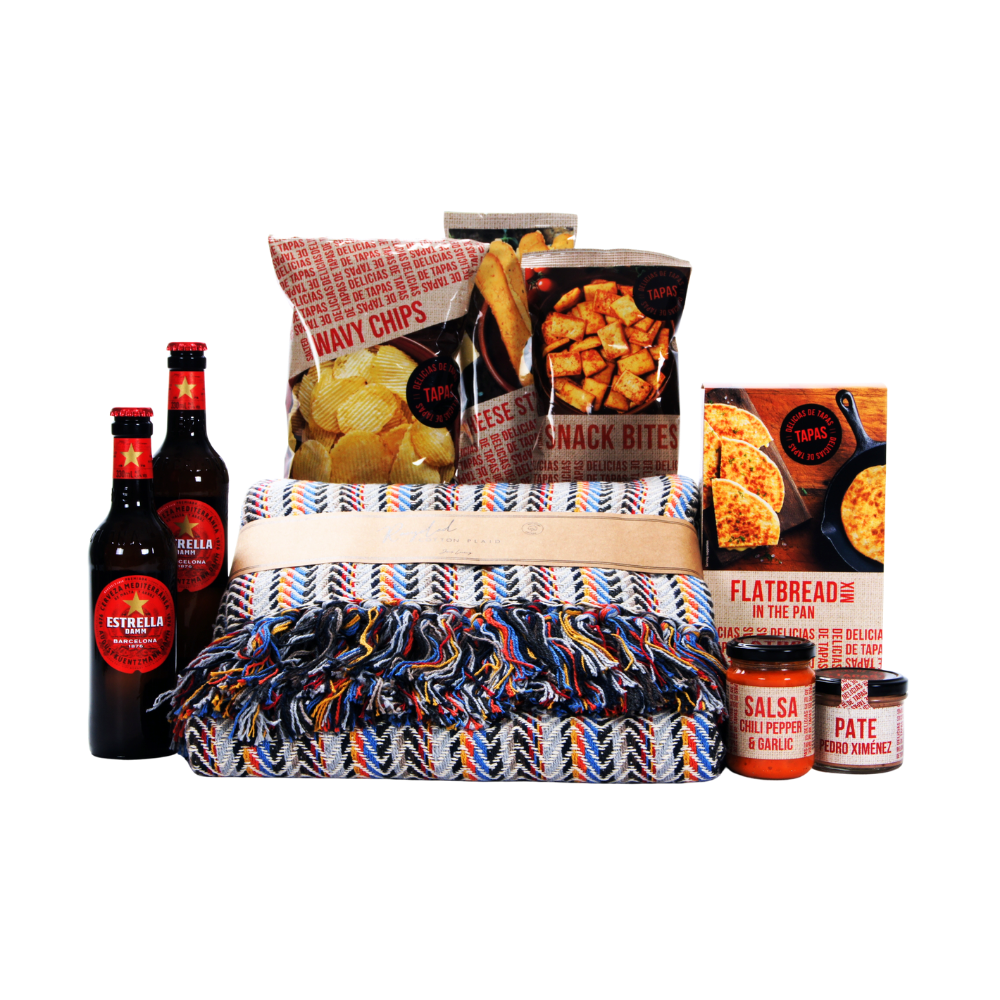 Estrella cerveza & tapasplaid kerstpakket