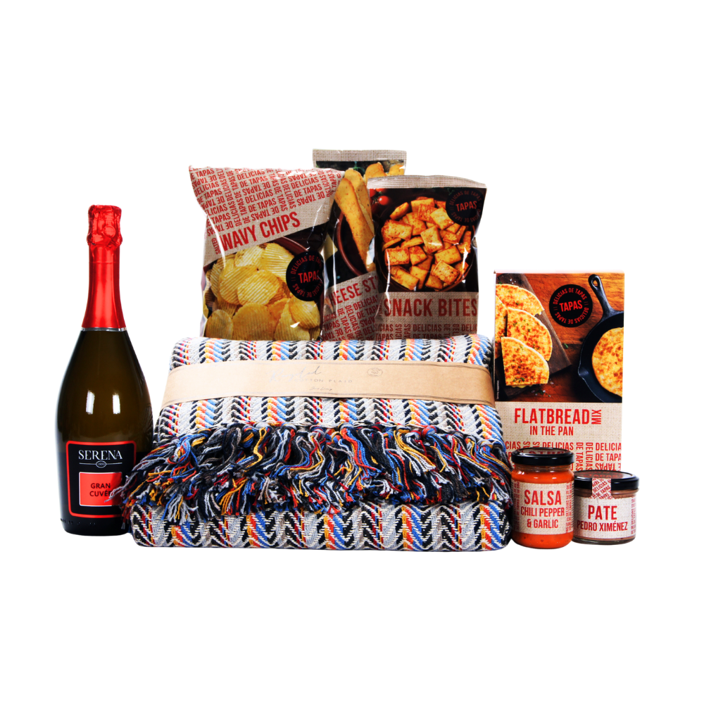 Prosecco spumante & tapasplaid kerstpakket