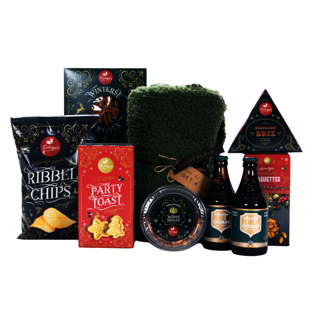 Chimay groen & teddy plaid kerstpakket