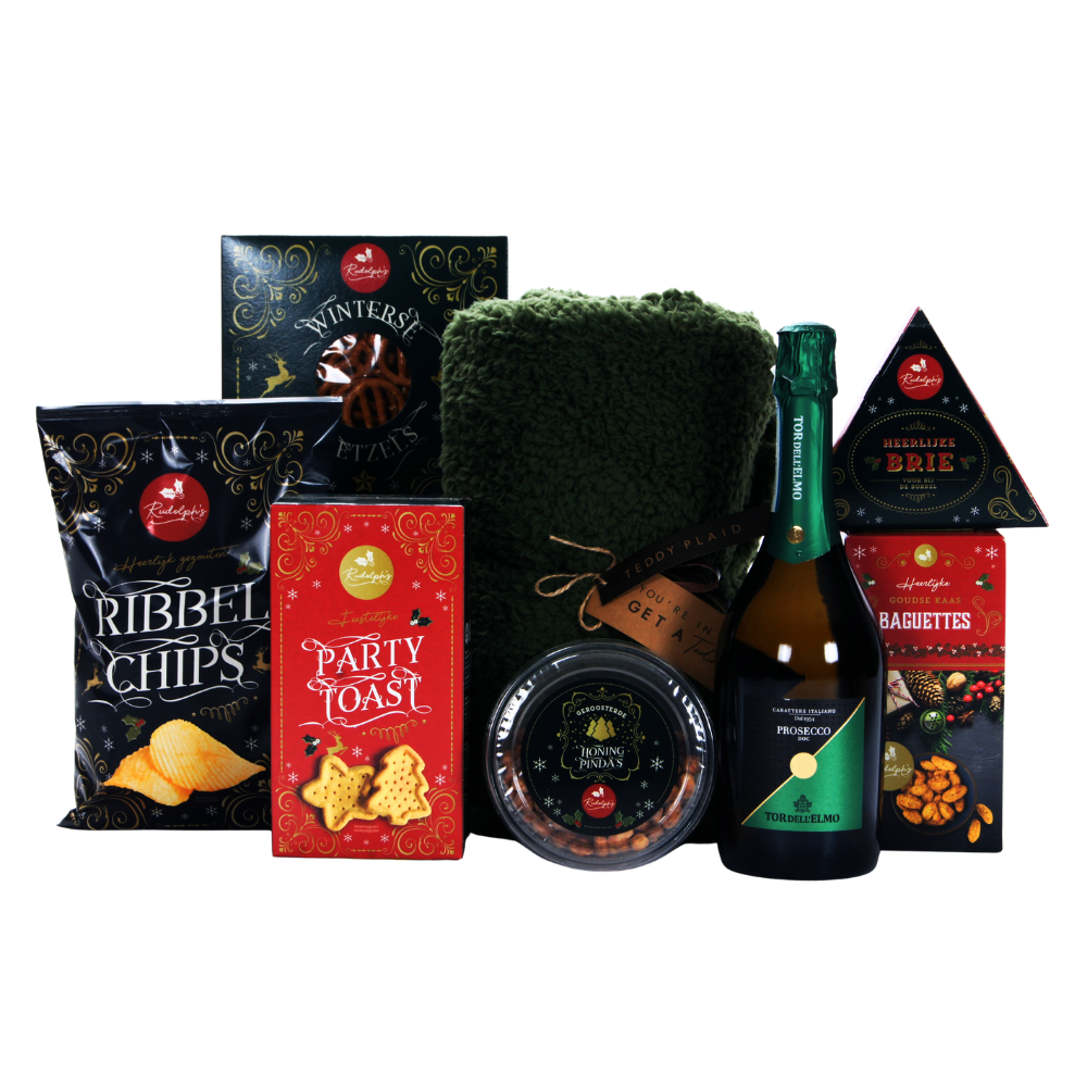 Tor dell'elmo prosecco & teddy plaid kerstpakket