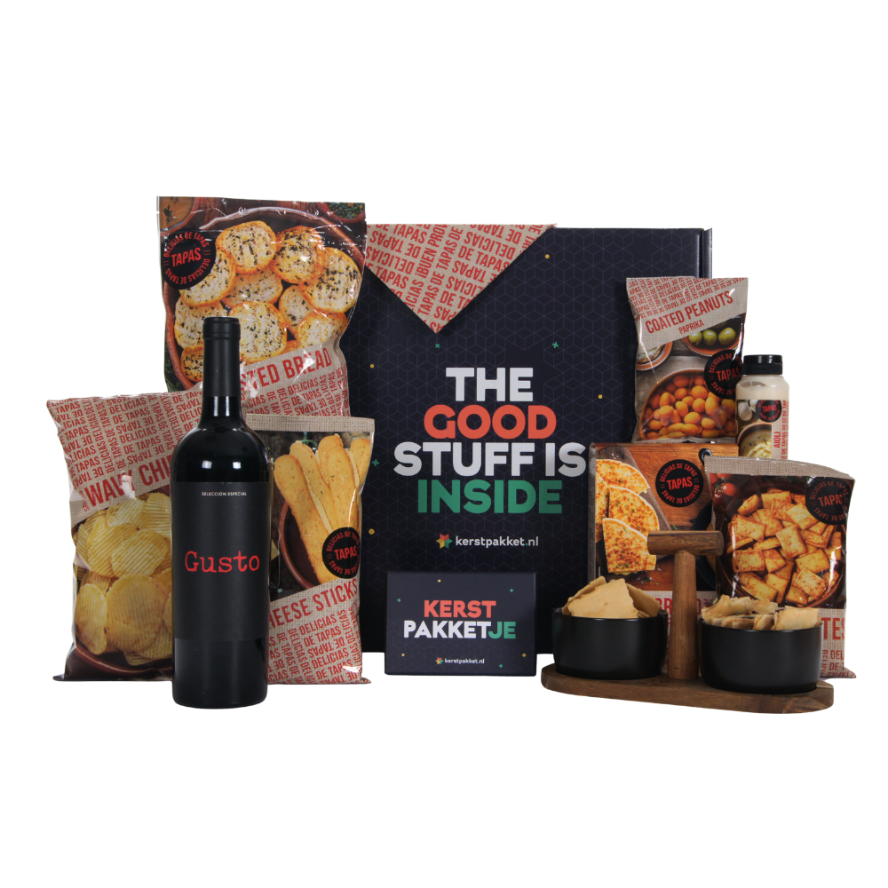Gusto Tinto & Spaanse tapasdelicatessen met stijlvolle borrelset