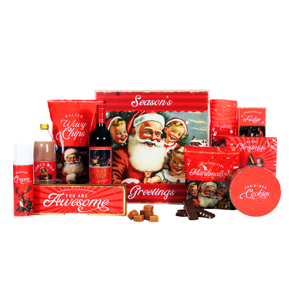 Winterwarm Glühwein & Santa Claus geschenkdoos