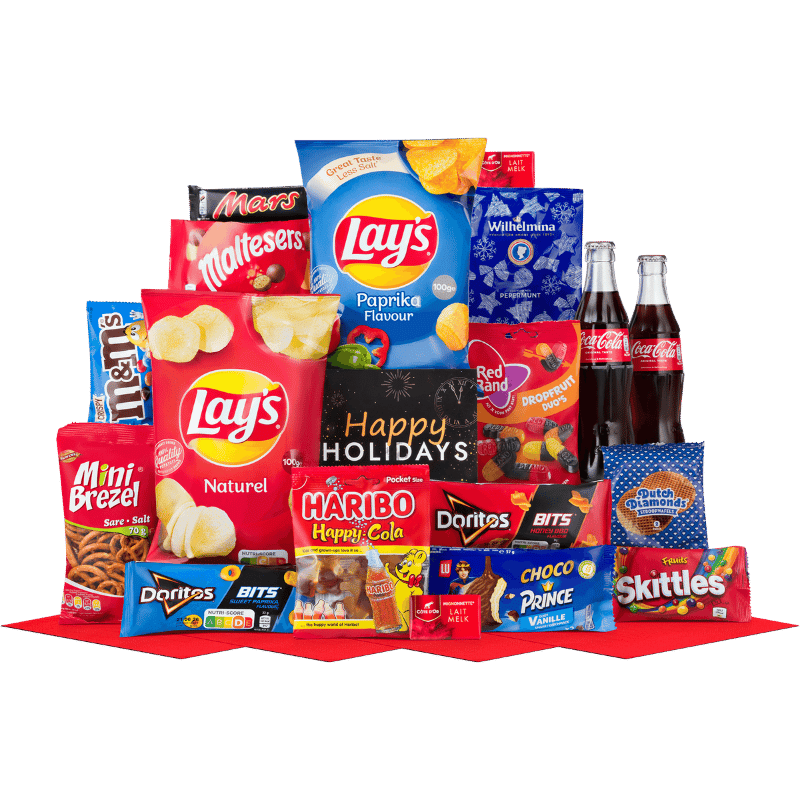 Grote Chips & Snoep Verrassing Kerstpakket Extra