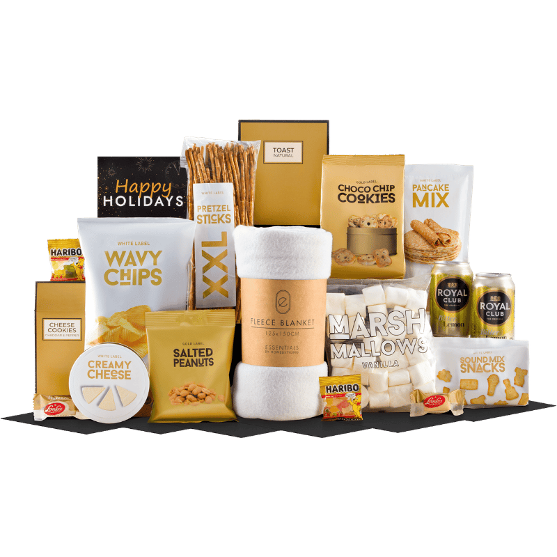 Fleece Deken Winterverwenpakket met Lekkere Snacks