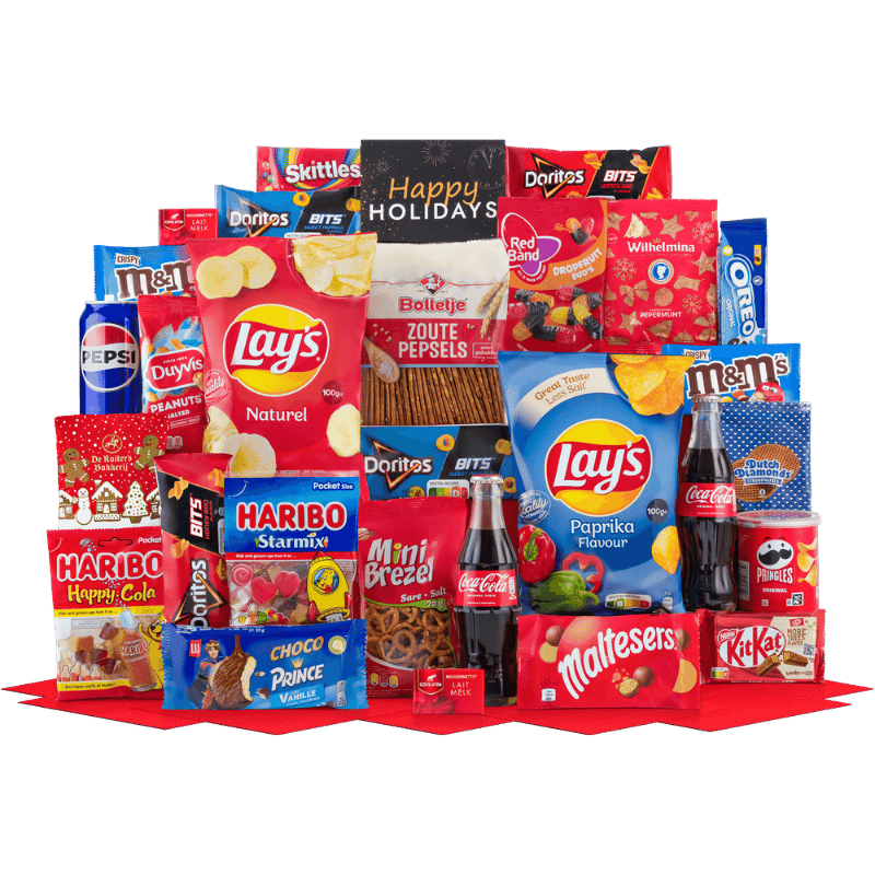 Zoute & Zoete Snackbox Deluxe Kerstpakket XXL