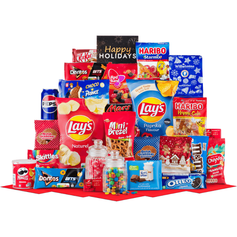 Grote Snoep- en Chipsmix Kerstpakket Compleet