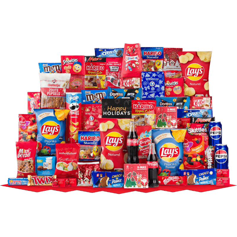 Mega Snoep- en Chipsbox XXL Kerstpakket Compleet