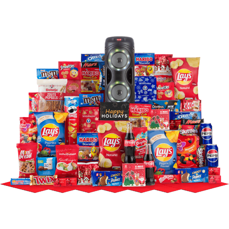 Party Speaker Mega Snoepbox Kerstpakket XXL